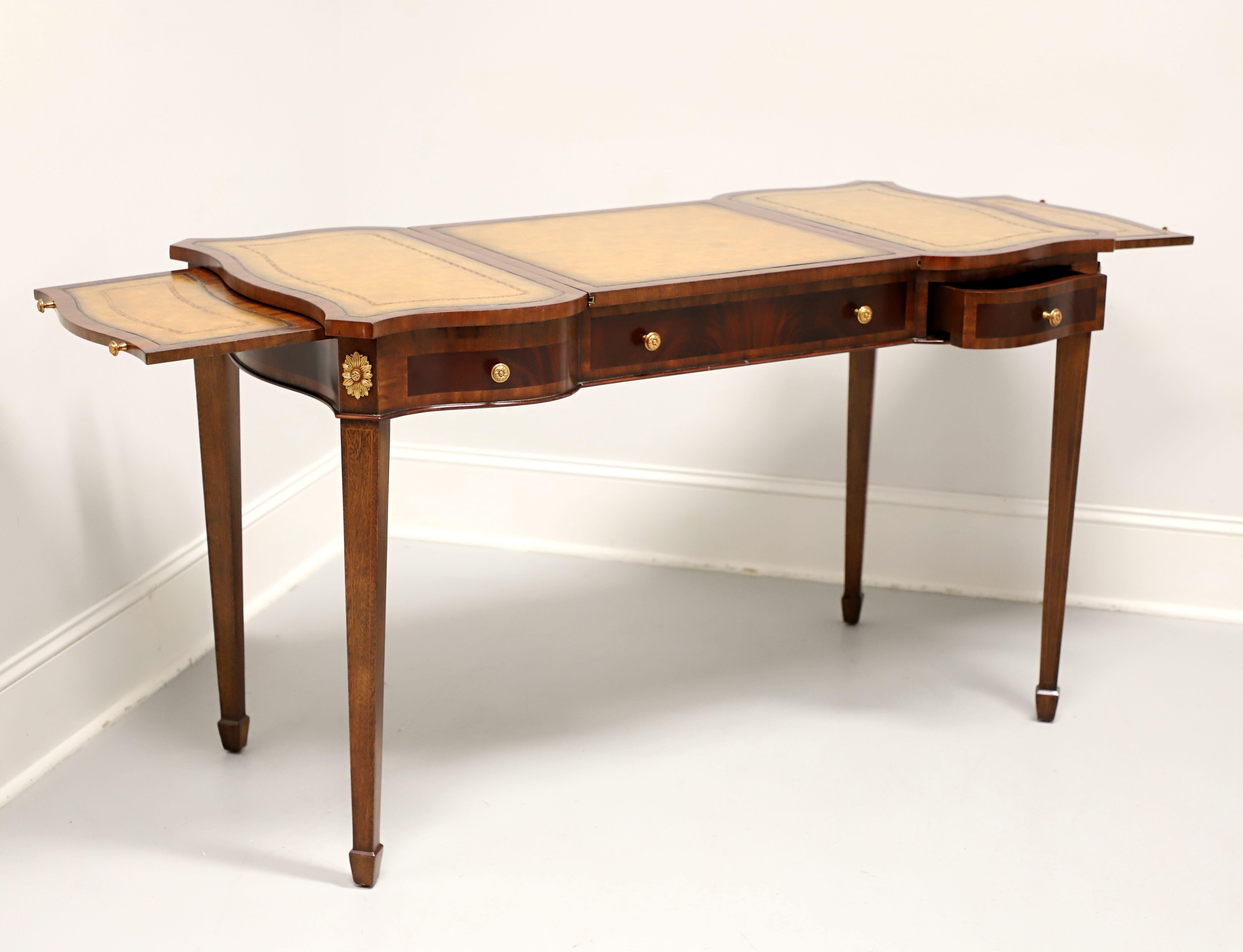 20th Century MAITLAND SMITH Mahogany & Leather Regency Writing Desk / Game Table