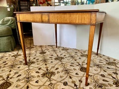 Maitland Smith Mahogany Leather Top Game Table Writing Desk