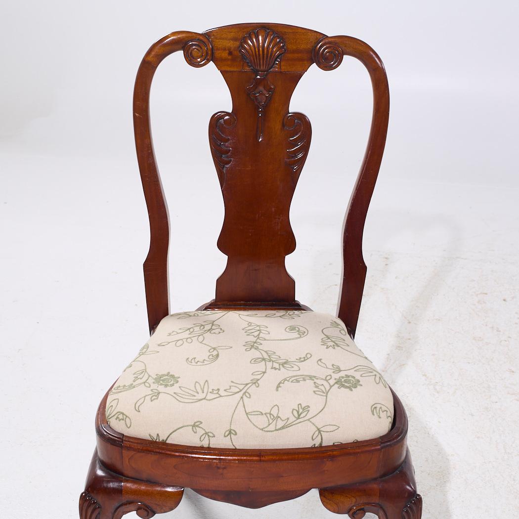 Sedie da pranzo Queen Anne in mogano di Maitland Smith - Set di 6 sedie in vendita 3