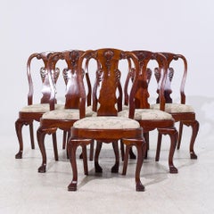 Maitland Smith Mahogany Queen Anne Dining Chairs - Set of 6