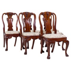 Maitland Smith Mahogany Queen Anne Dining Chairs - Set of 6