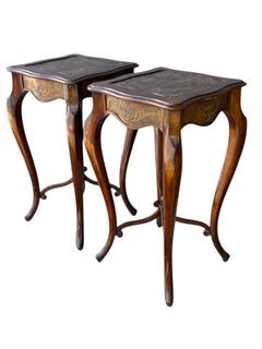 Maitland-Smith Mahogany Side Tables, a Pair