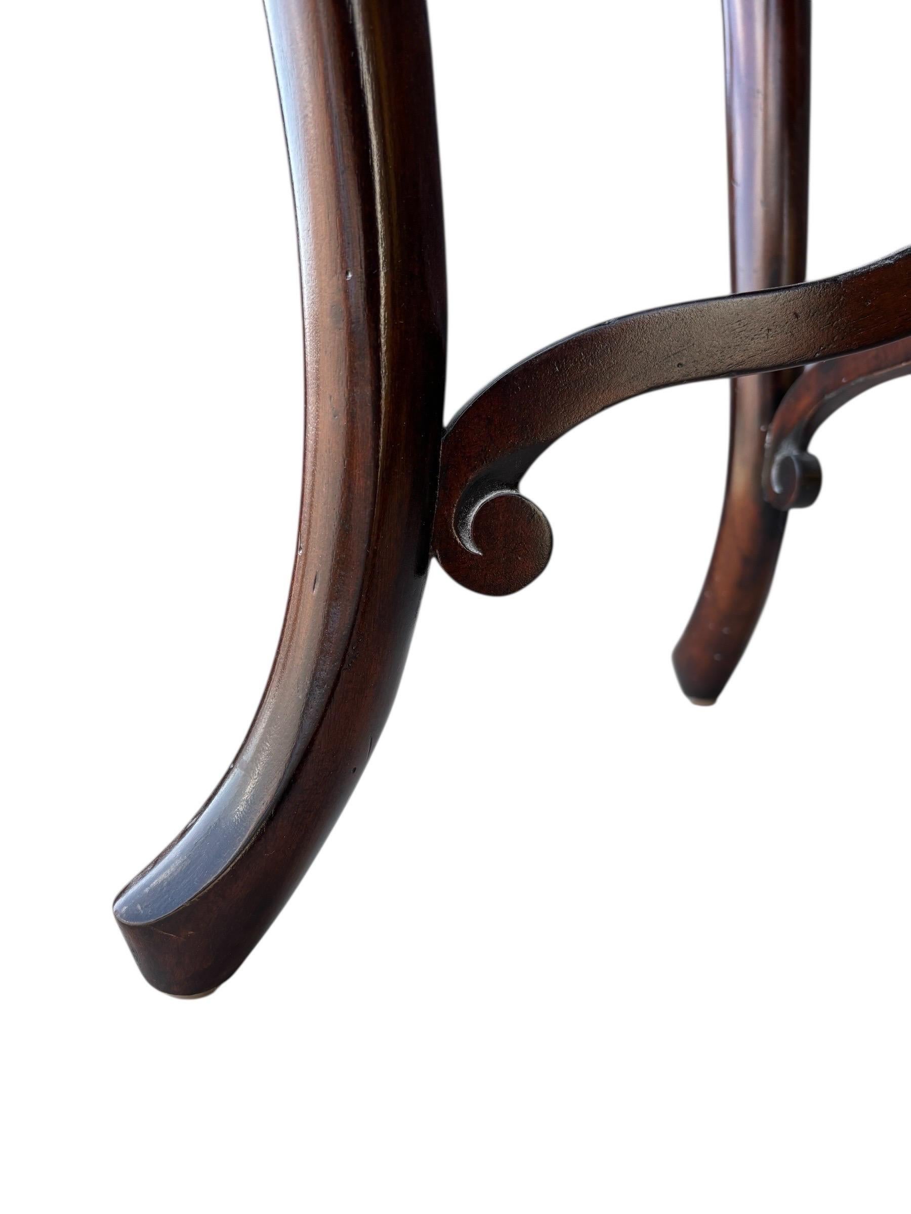 Copper Maitland-Smith Mahogany Side Tables, a Pair For Sale