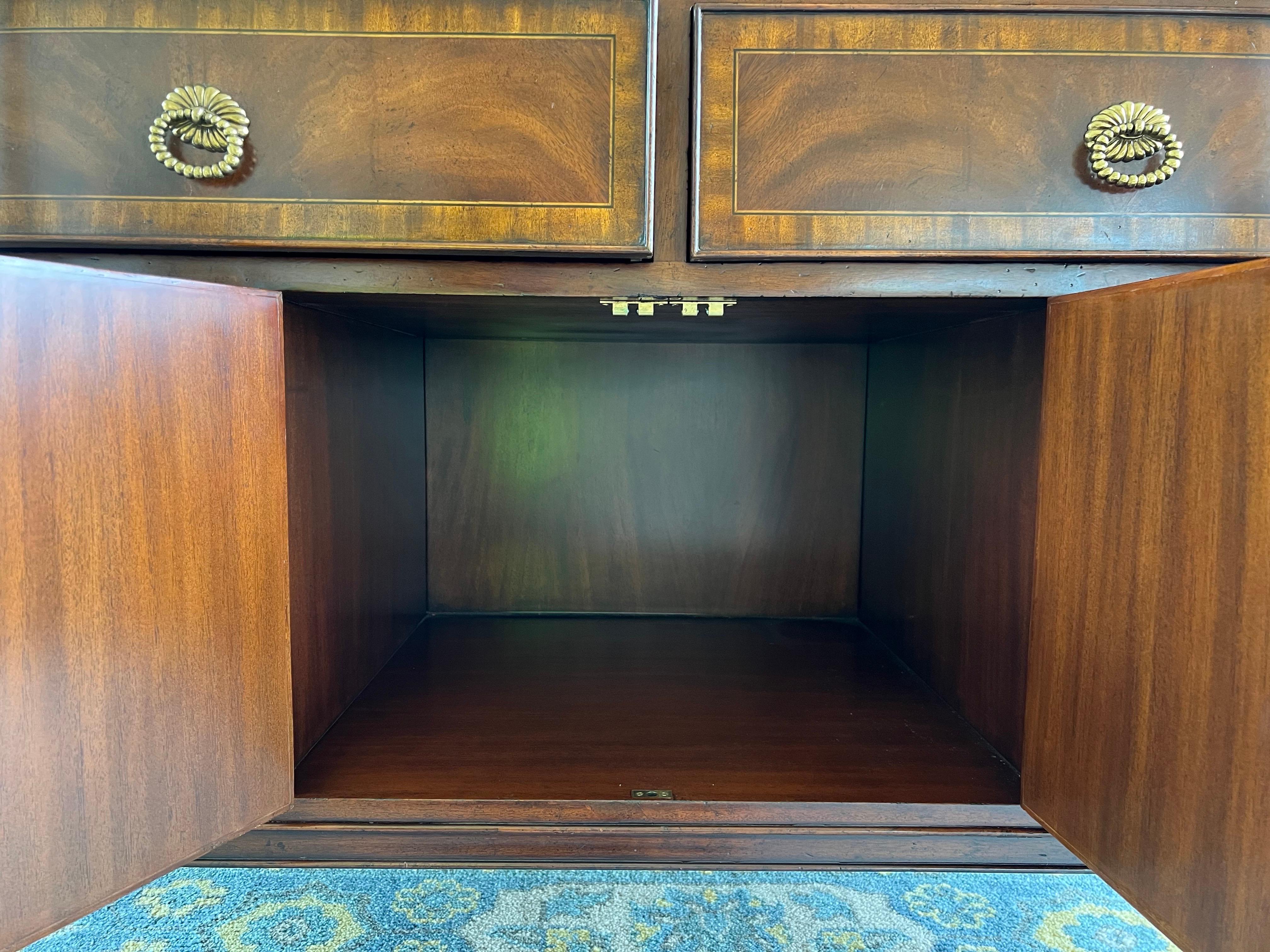 Maitland-Smith Mahogany Sideboard with Brass Gallery Rail, 20th Century For Sale 8