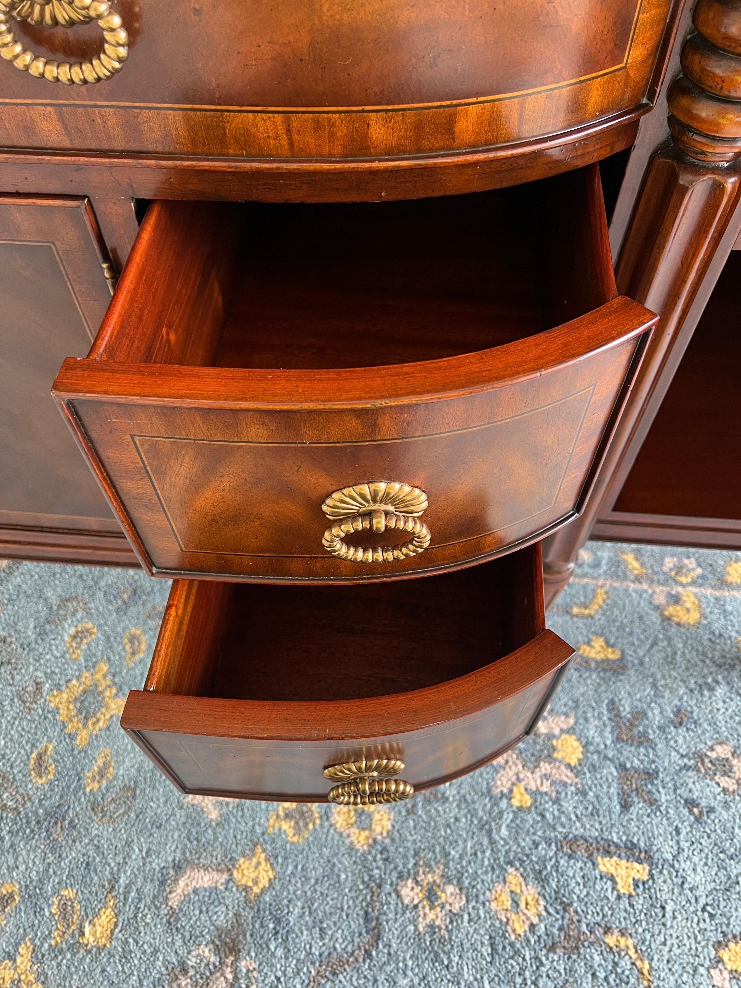 Maitland-Smith Mahogany Sideboard with Brass Gallery Rail, 20th Century For Sale 9