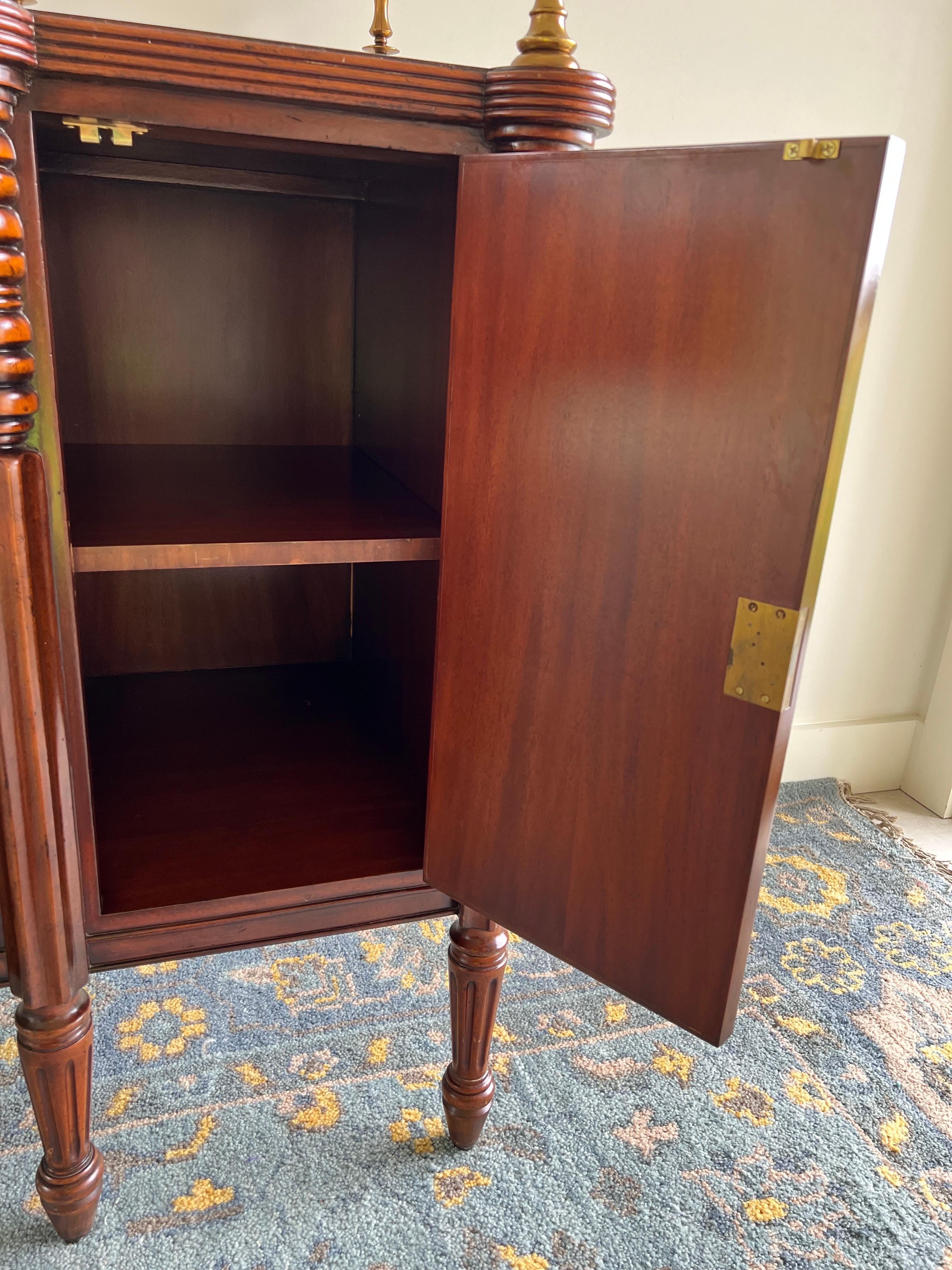 Maitland-Smith Mahogany Sideboard with Brass Gallery Rail, 20th Century For Sale 10