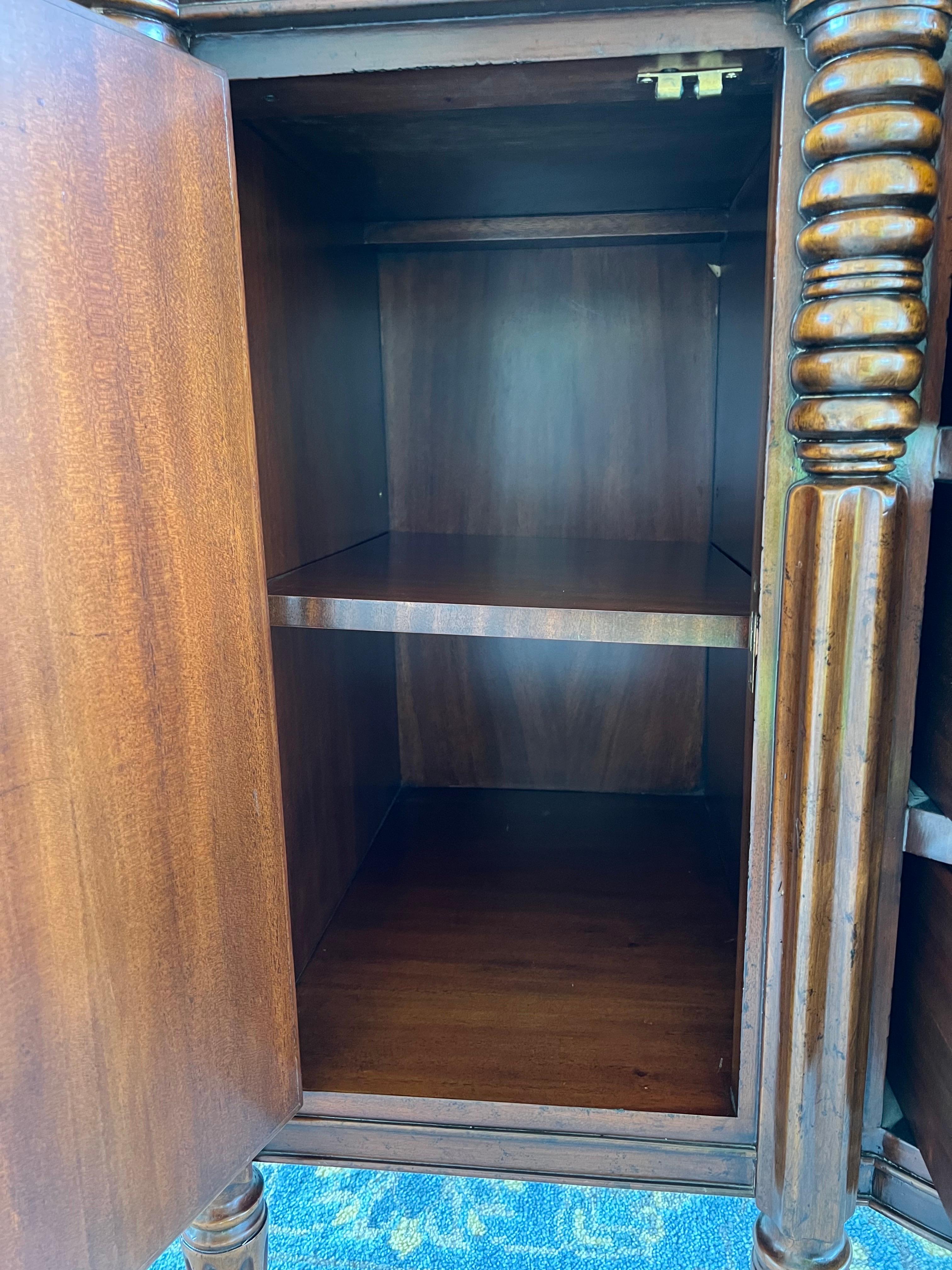 Maitland-Smith Mahogany Sideboard with Brass Gallery Rail, 20th Century For Sale 5