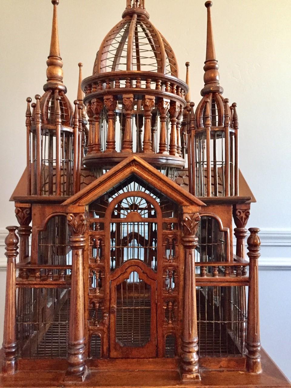 mahogany bird cage