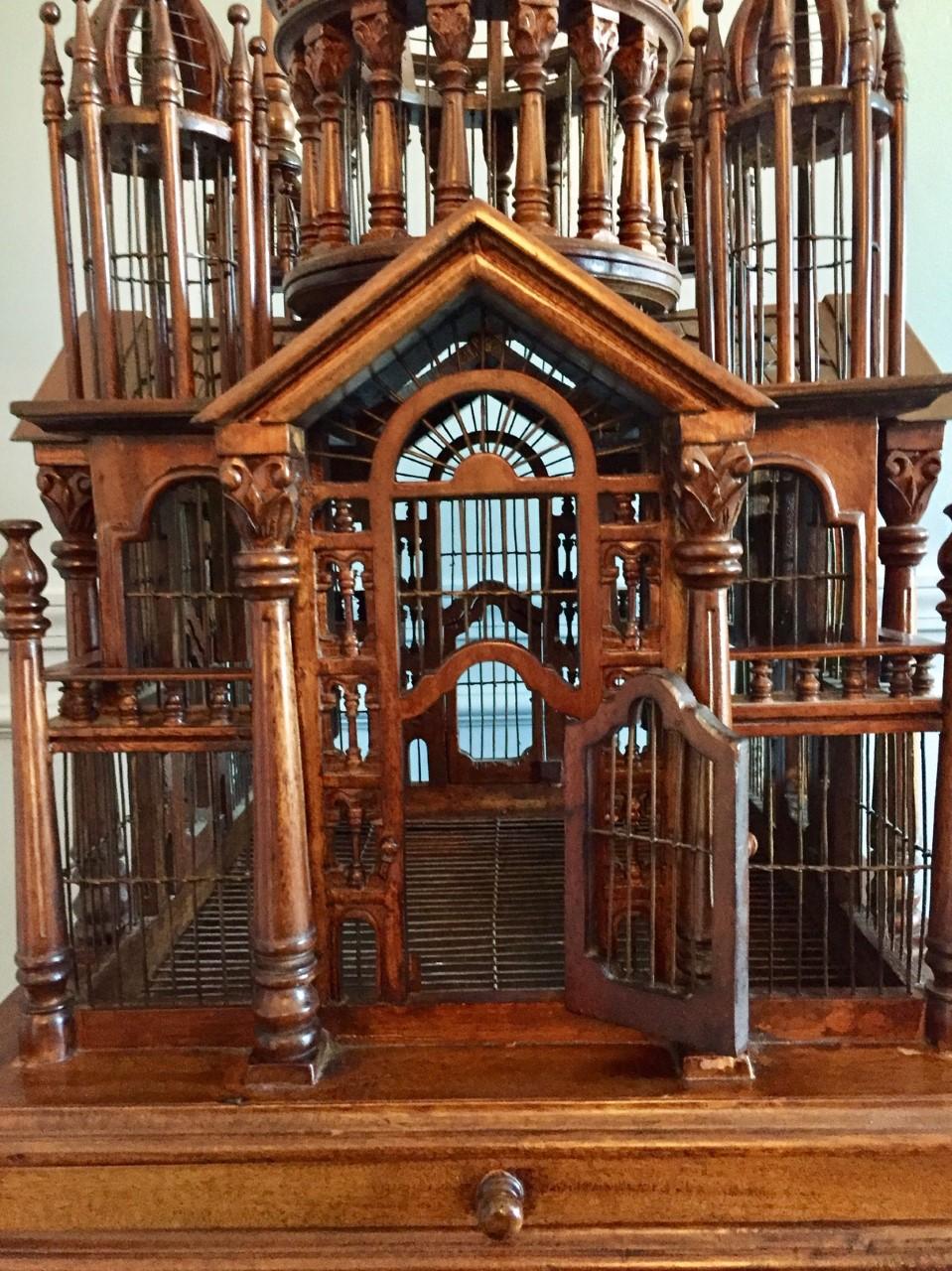 American Maitland Smith Mahogany Victorian Bird Cage