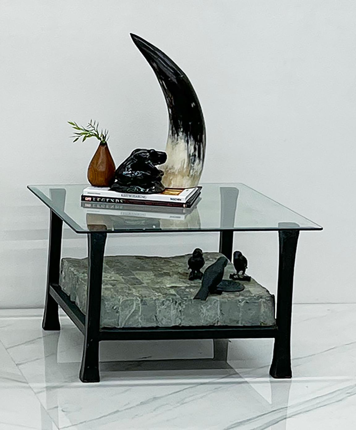 Regency Maitland Smith Marble and Bronze Sculptural Side / Accent Tables, a Pair For Sale