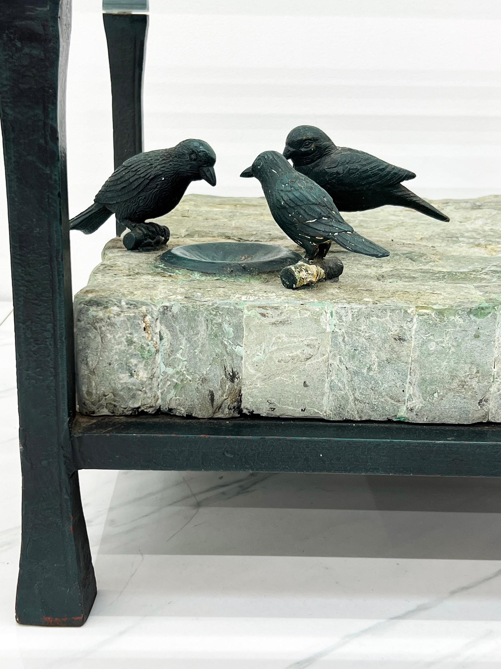 Bronze Paire de tables d'appoint sculpturales d'appoint Maitland Smith en marbre et bronze en vente