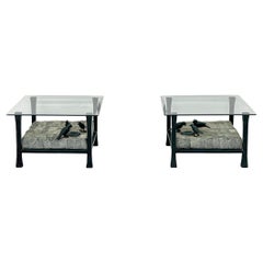 Maitland Smith Marble and Bronze Sculptural Side / Accent Tables, a Pair