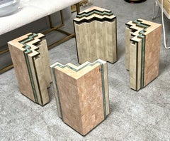 Maitland Smith Marble Brass and Glass Coffee Table