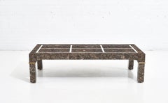 Maitland Smith Marble Brass Coffee Table, 1970