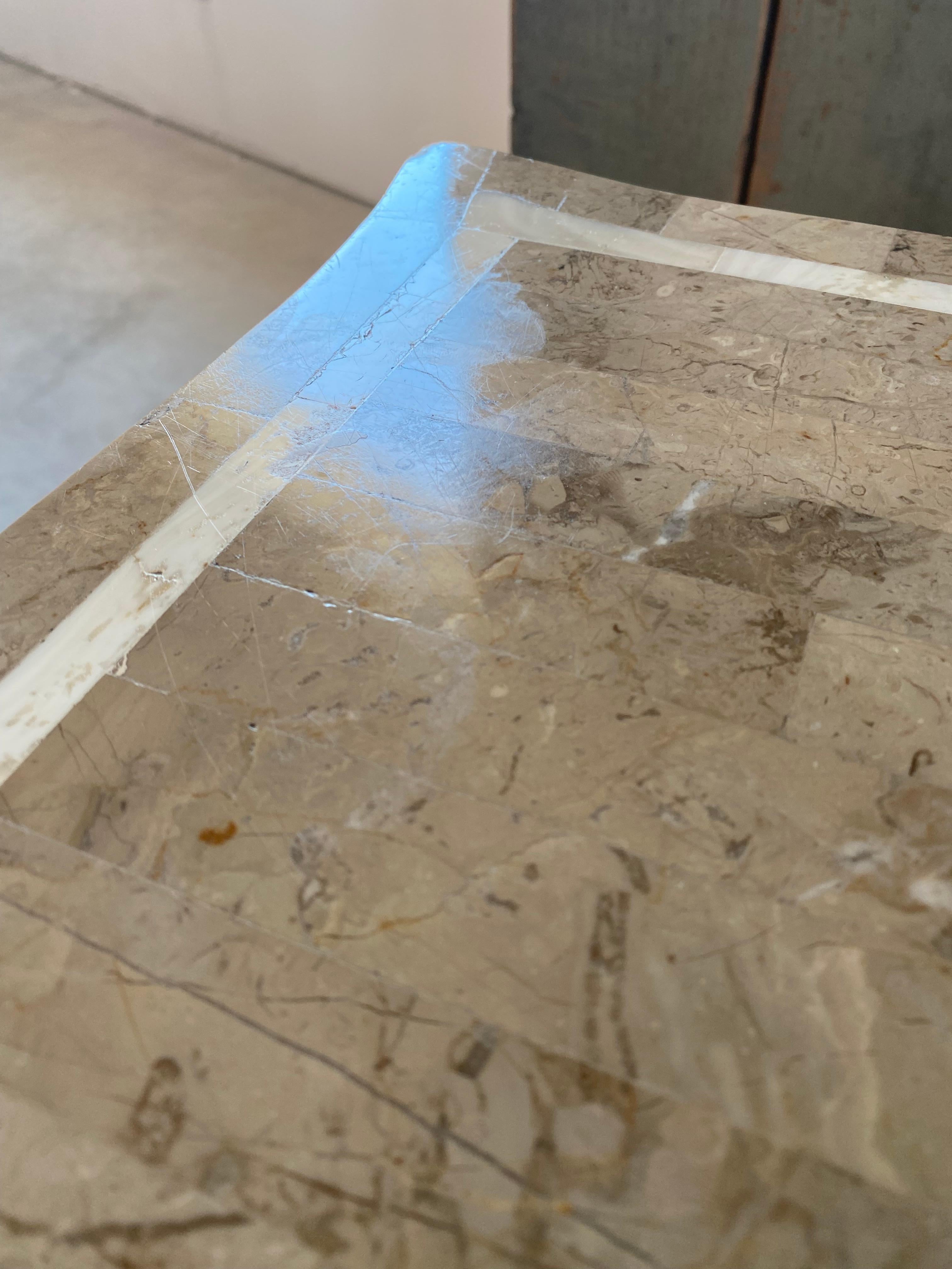 Maitland Smith Marble Game Table For Sale 8