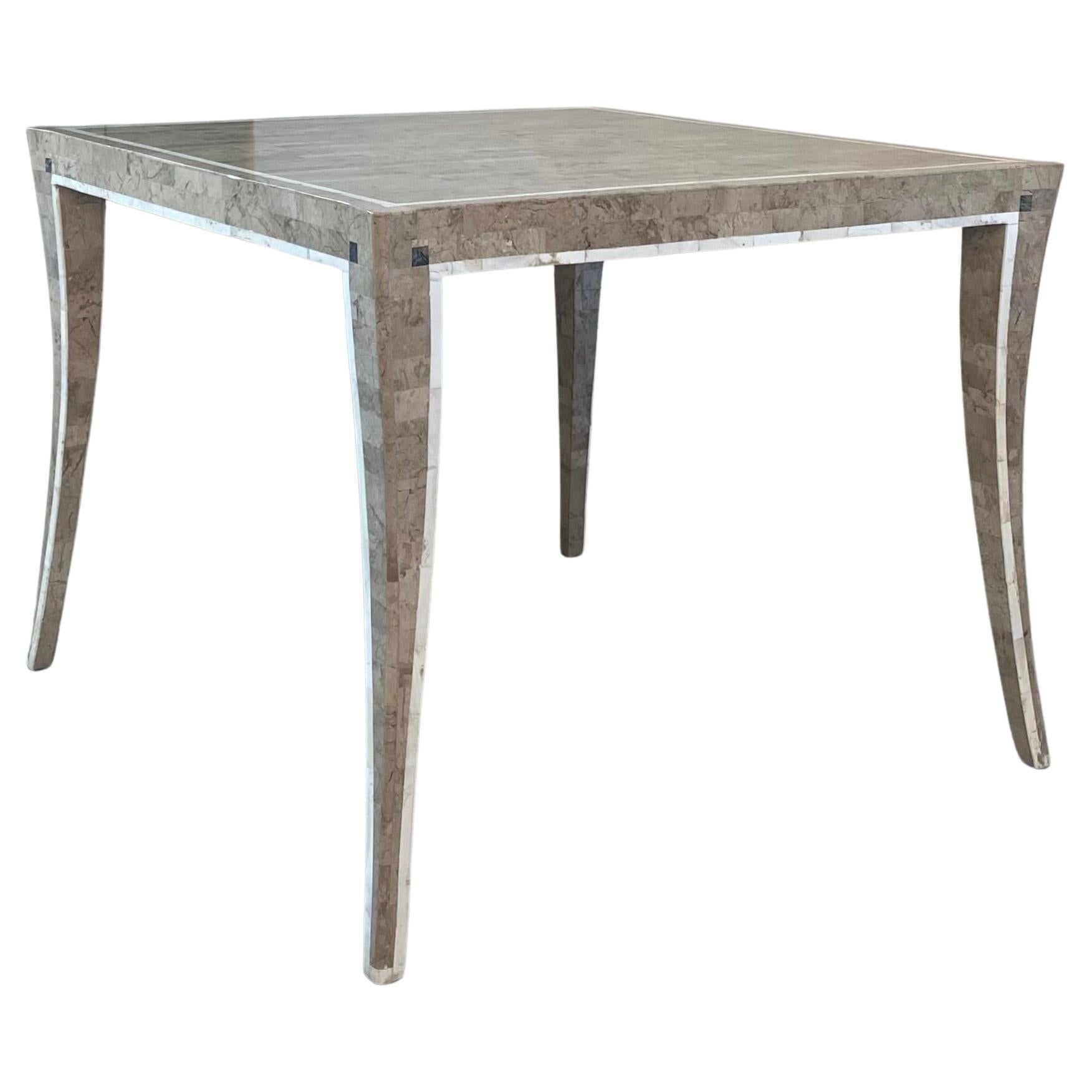 Table de jeu en marbre Maitland Smith