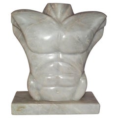 Maitland Smith Male Torso Marble Sculpture