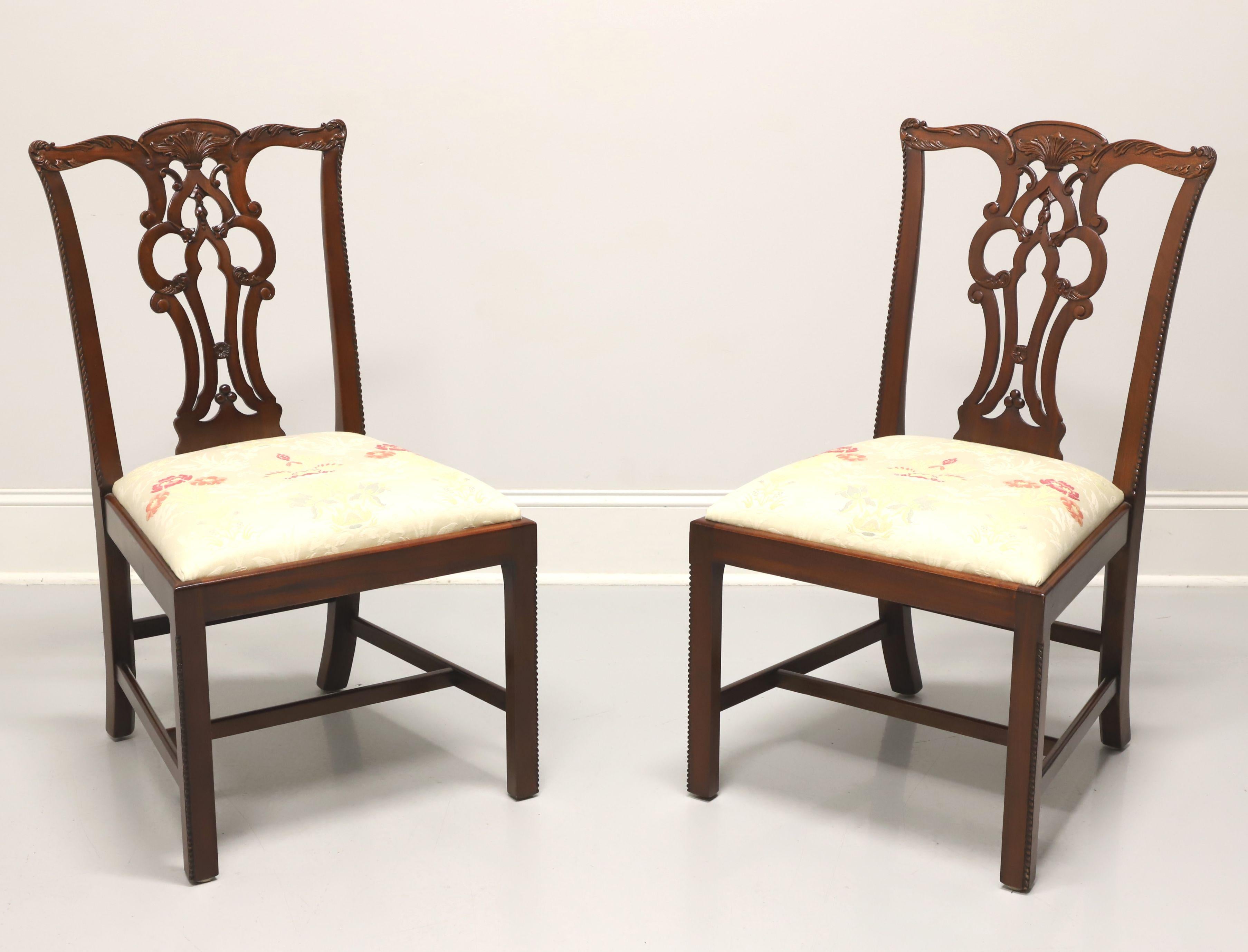 MAITLAND SMITH Massachusetts Mahogany Straight Leg Dining Side Chairs - Pair A 4
