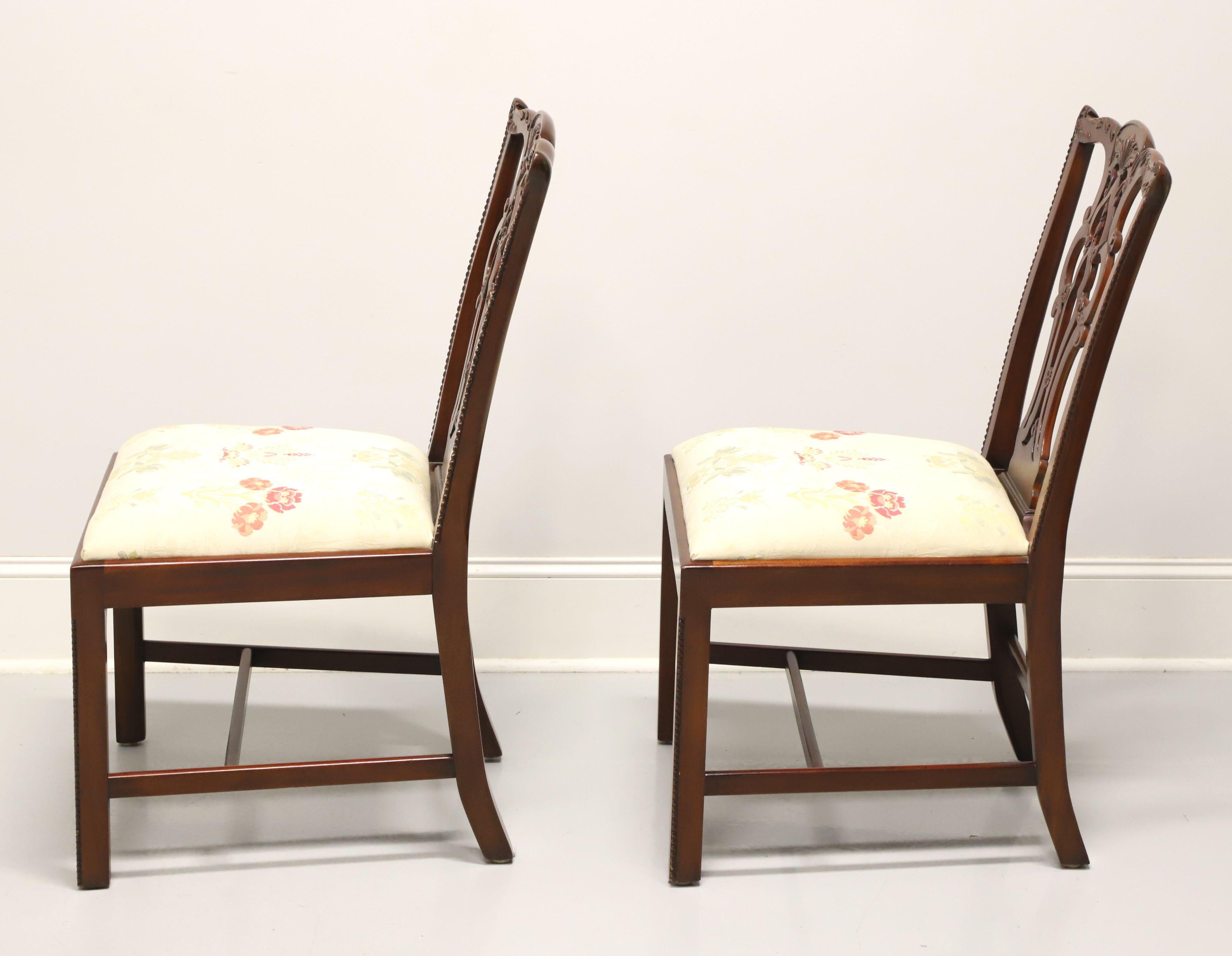 20th Century MAITLAND SMITH Massachusetts Mahogany Straight Leg Dining Side Chairs - Pair A