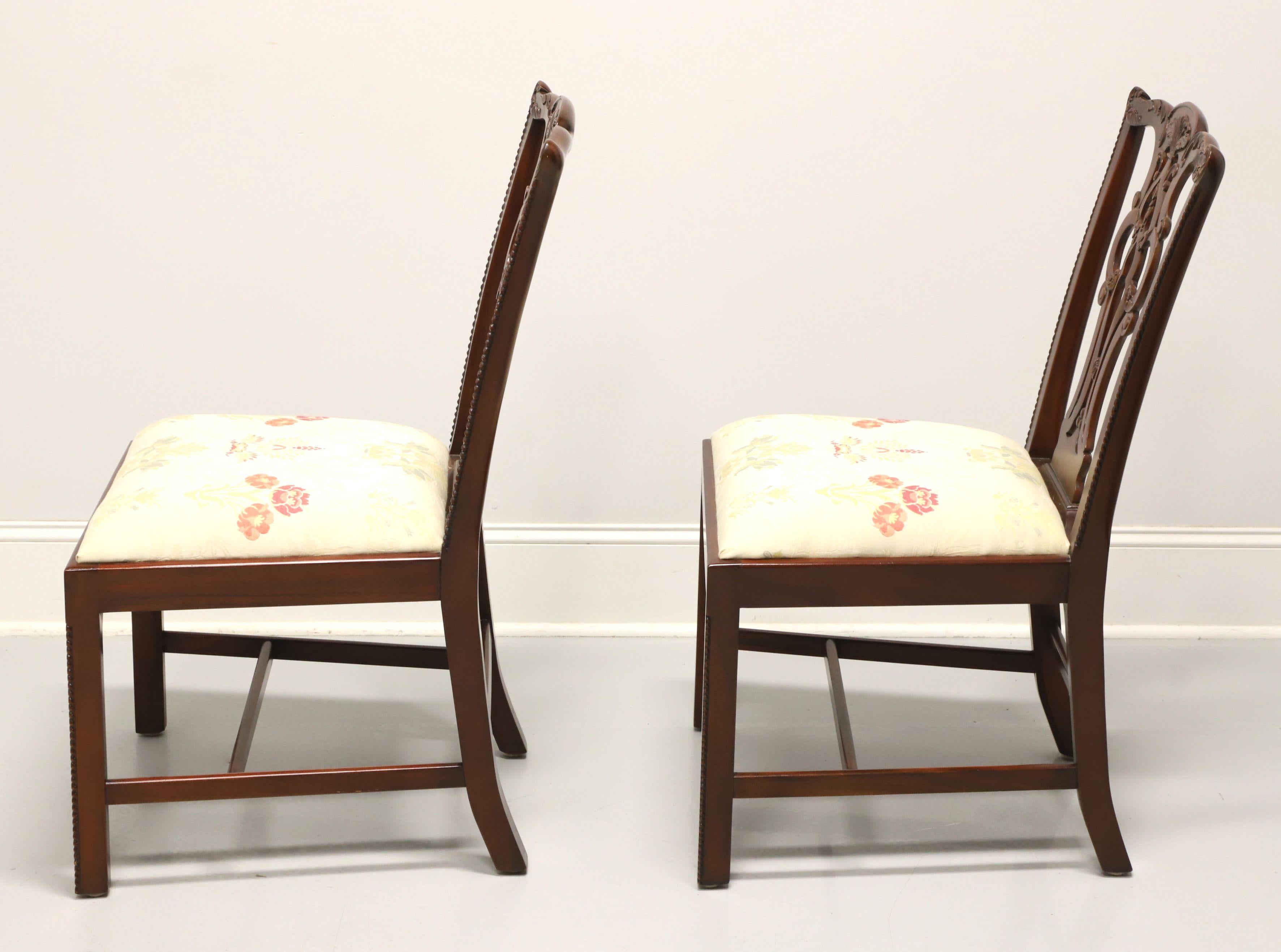 20th Century MAITLAND SMITH Massachusetts Mahogany Straight Leg Dining Side Chairs - Pair B