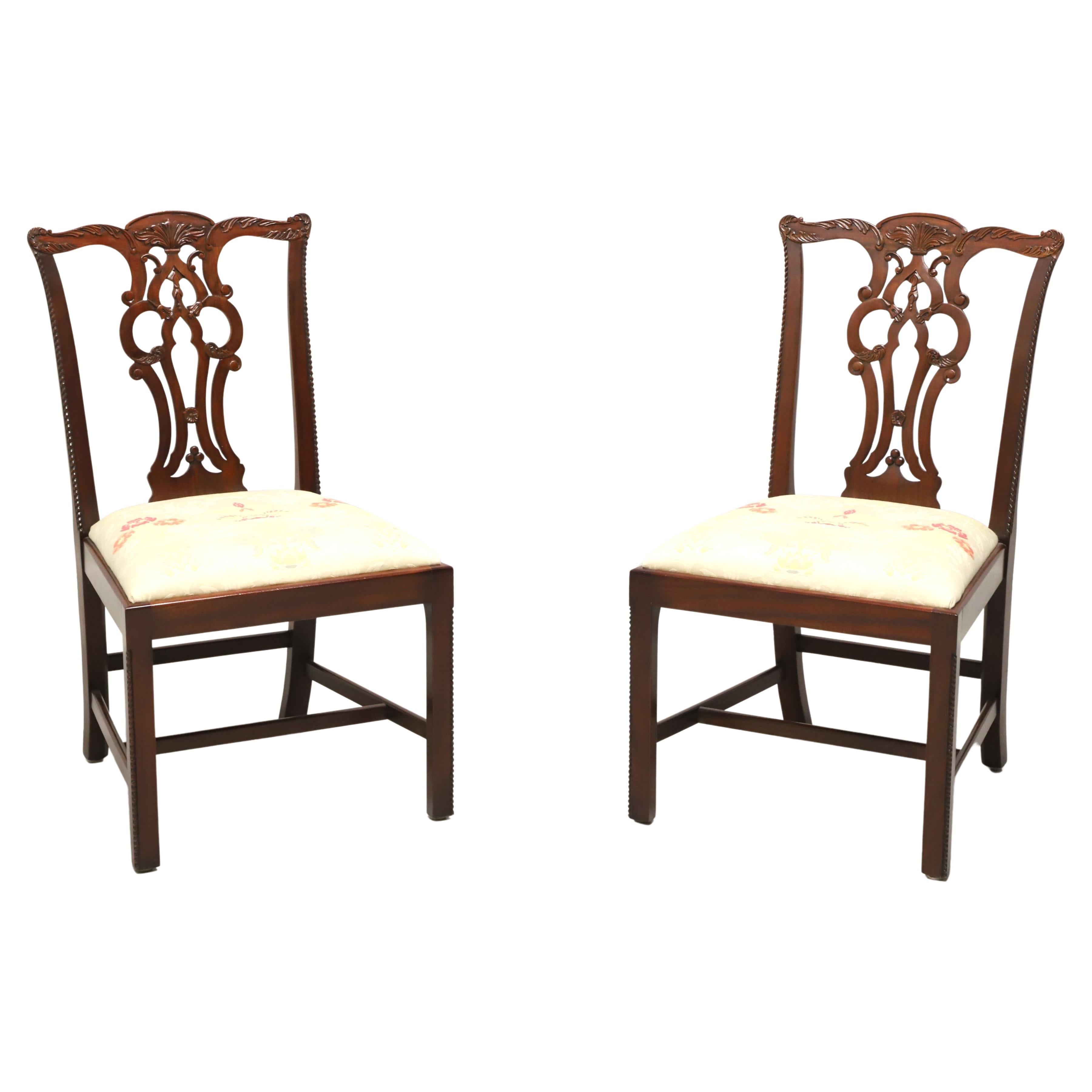 Set of 6 Mahogany Chippendale Style Side Chairs by Maitland Smith For
