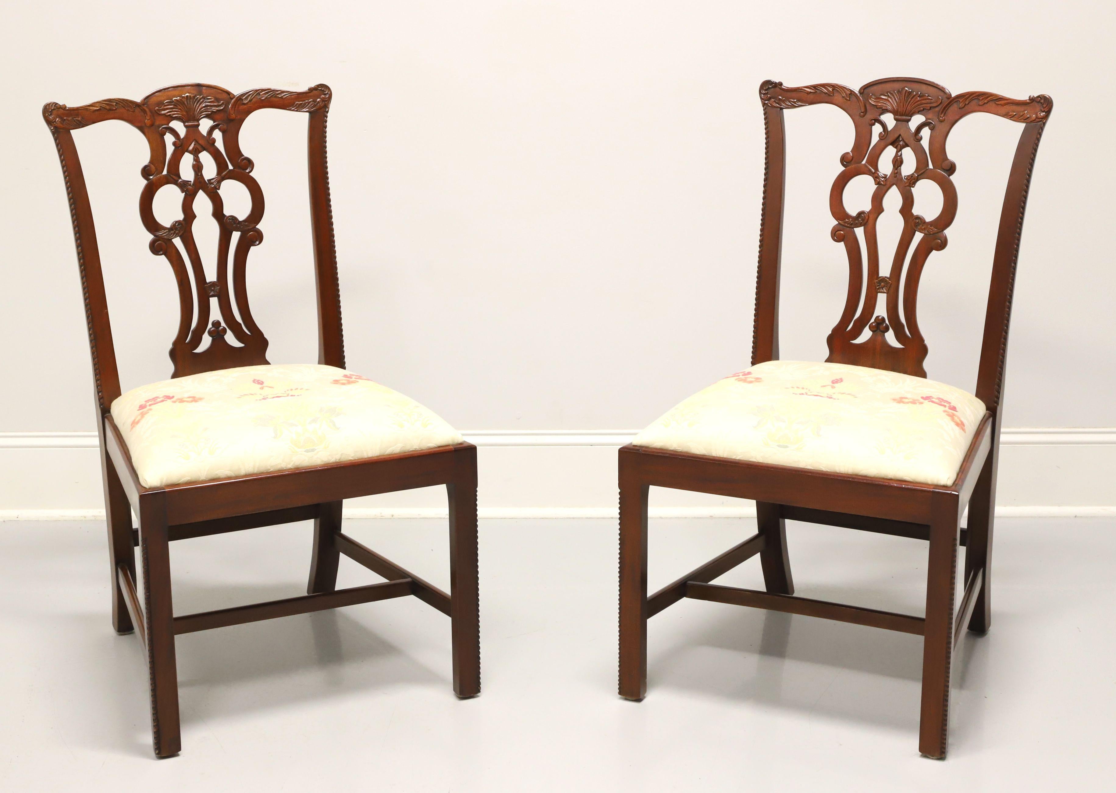 MAITLAND SMITH Massachusetts Mahogany Straight Leg Dining Side Chairs - Pair C 4