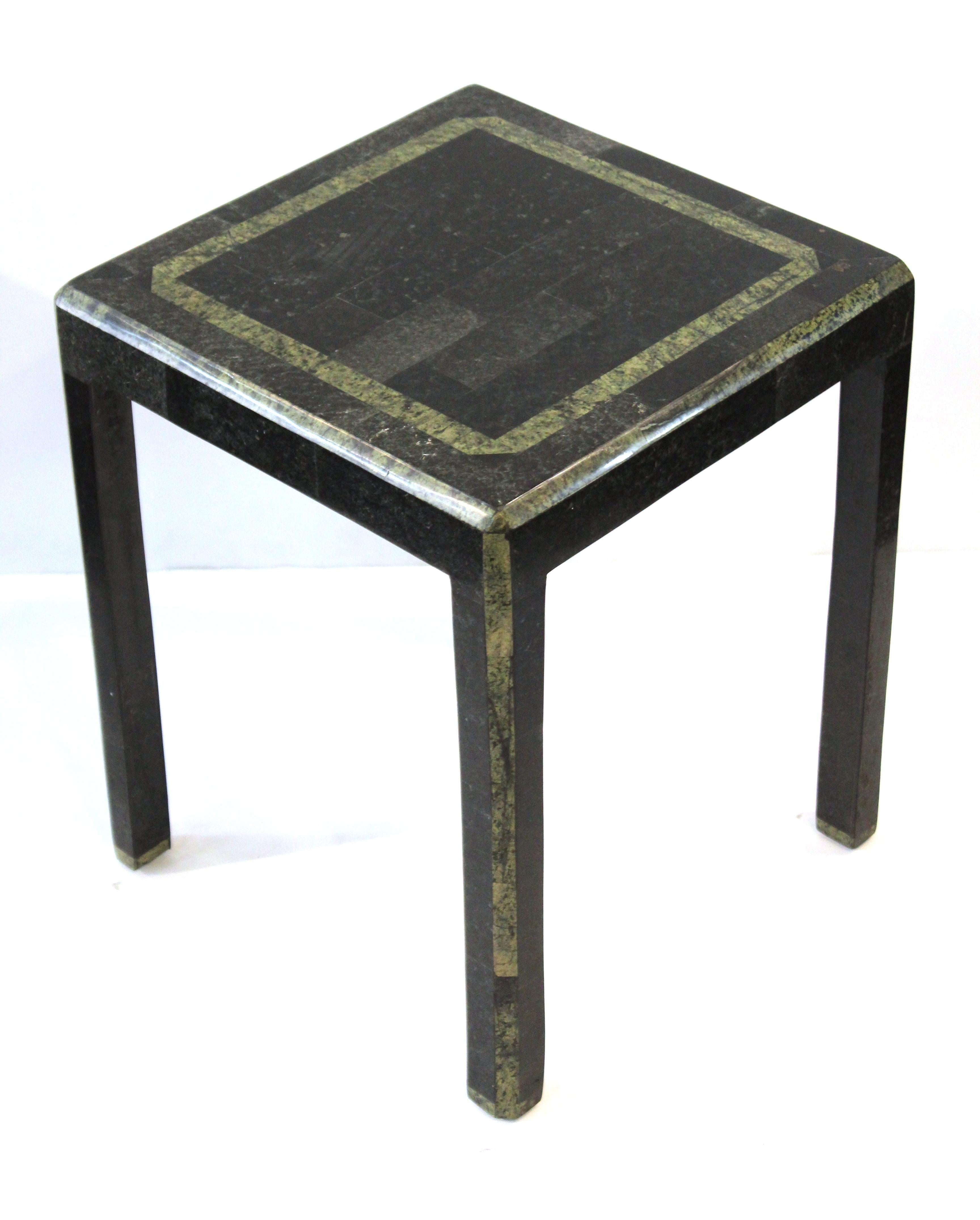 Maitland-Smith Modern Nesting Tables in Tessellated Stone 7