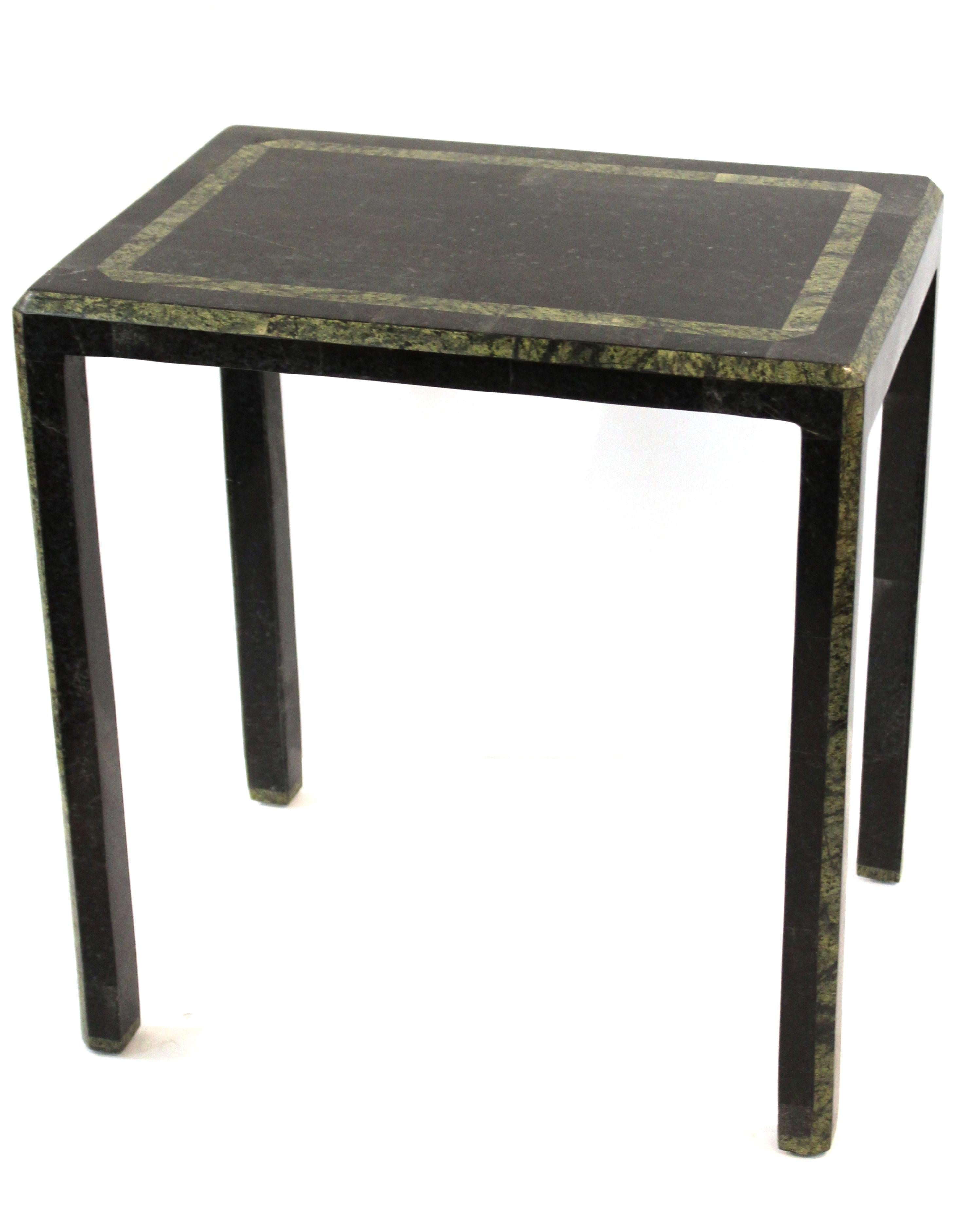 Maitland-Smith Modern Nesting Tables in Tessellated Stone 3