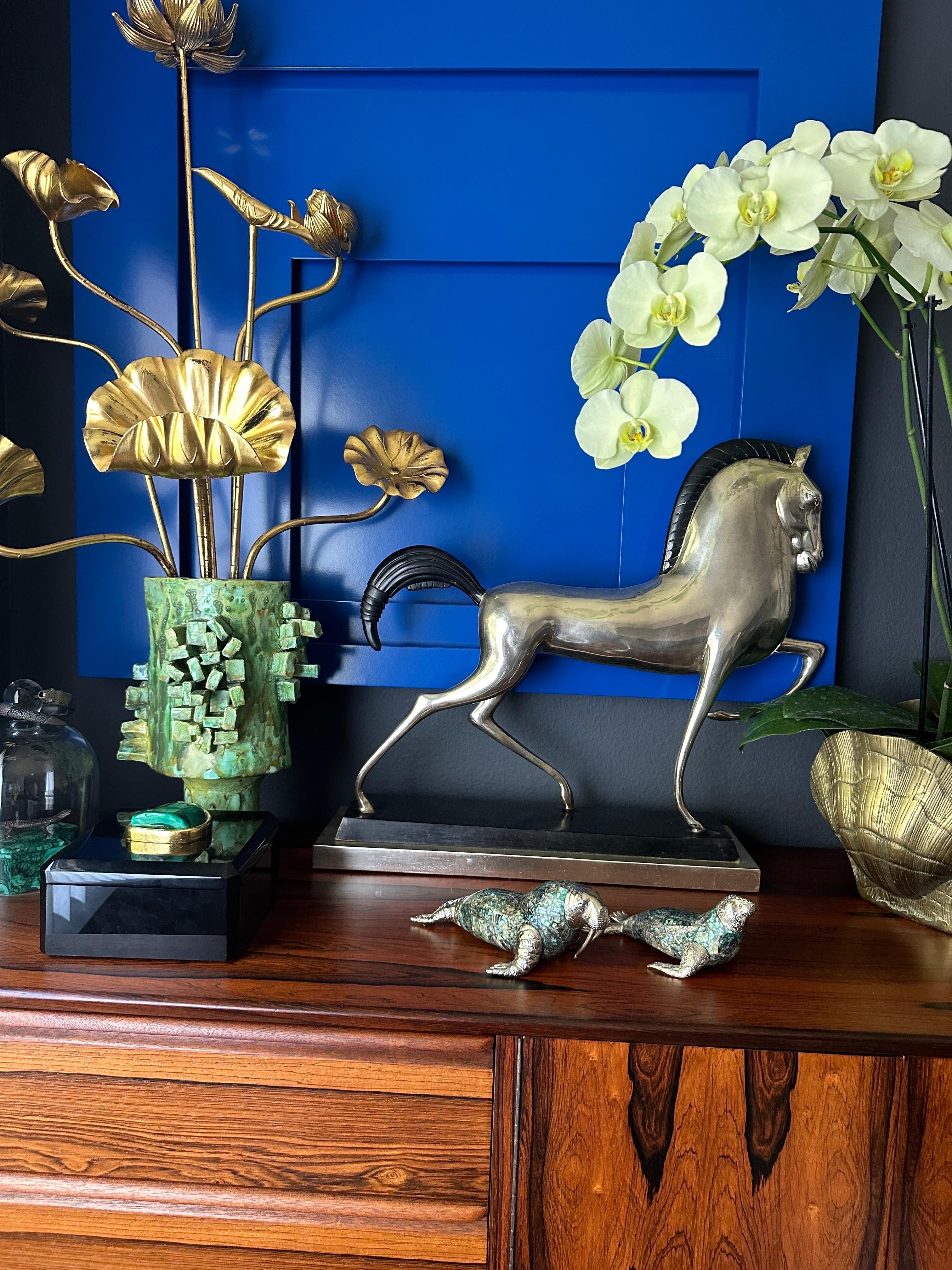 Maitland Smith Mother of Pearl Seal and Walrus Sculpture 9