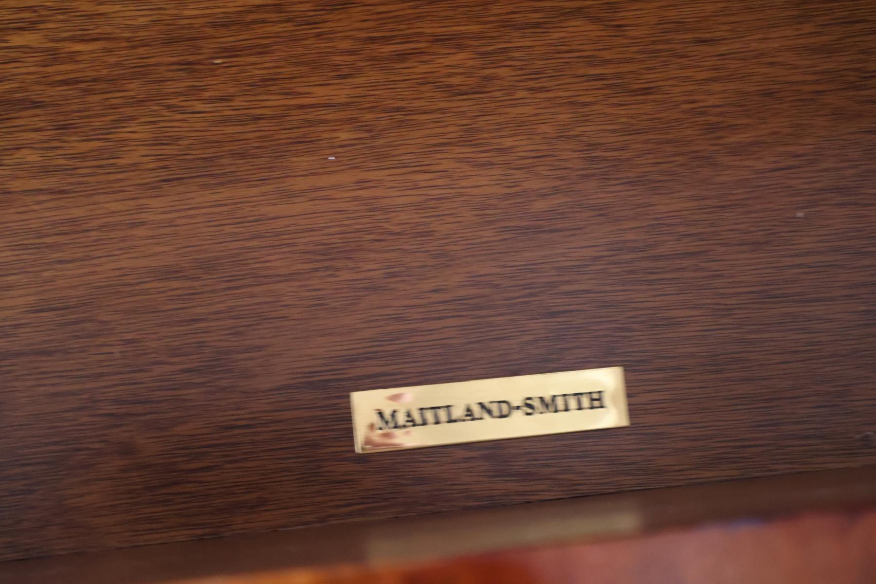 Maitland Smith Mother of Pearl Walnut English 17th Century Style Dresser Chest For Sale 3