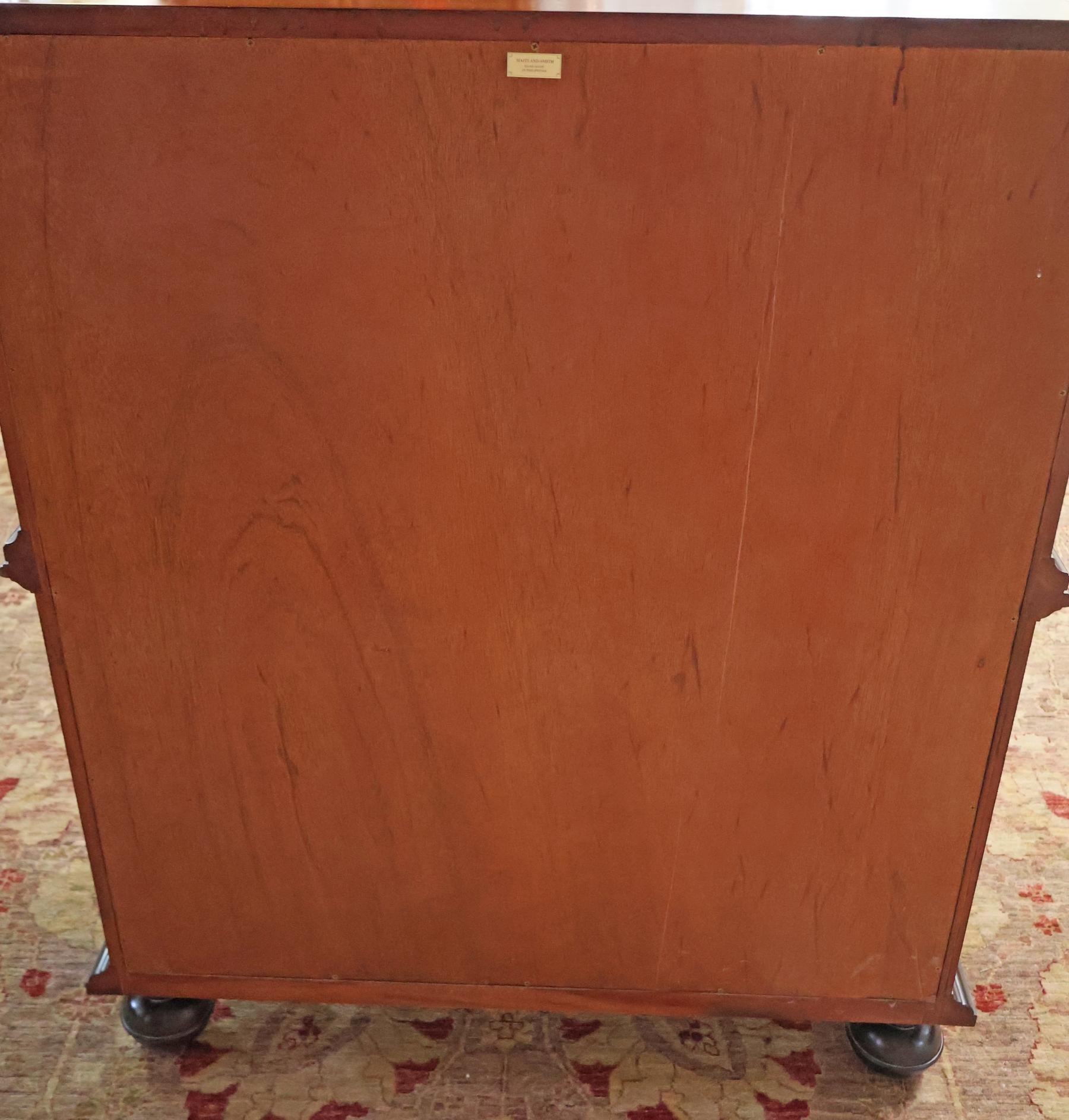 Maitland Smith Mother of Pearl Walnut English 17th Century Style Dresser Chest For Sale 7
