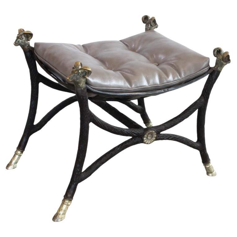 Maitland Smith Neoclassical Bench For Sale