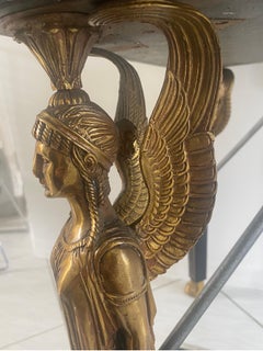 Maitland Smith Neoclassical Black Leather and Bronze Desk