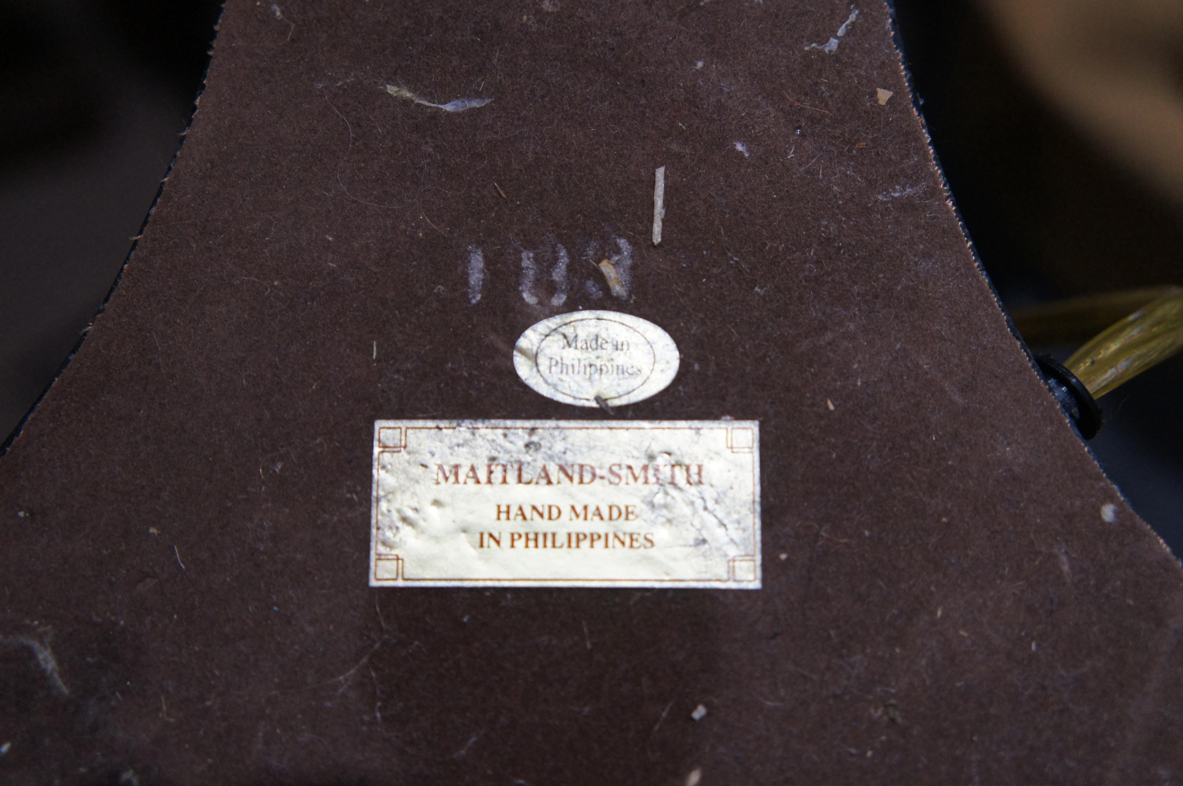 Maitland Smith Neoklassische Figurale Adlerlampe aus Messing Mosaikierter Marmor & Eisen im Angebot 8
