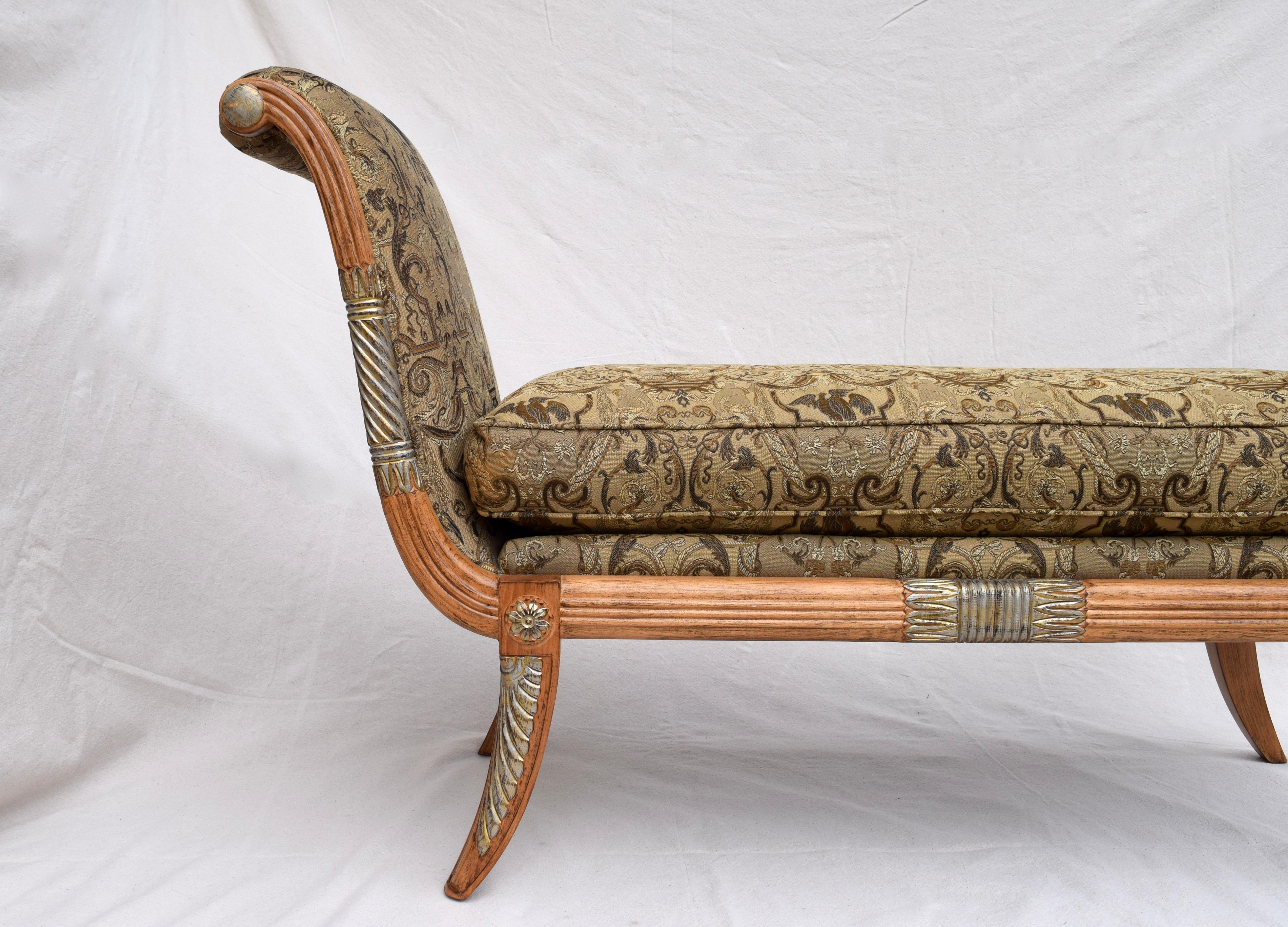 Maitland Smith Neoclassical Recamiere Settee or Bench In Good Condition In Southampton, NJ