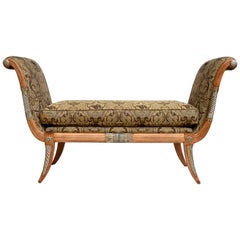 Vintage Maitland Smith Neoclassical Recamiere Settee or Bench