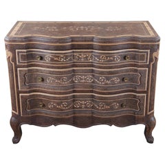 Maitland Smith Neoclassico Serpentine Oxbow Commode Console Table Cassettiera