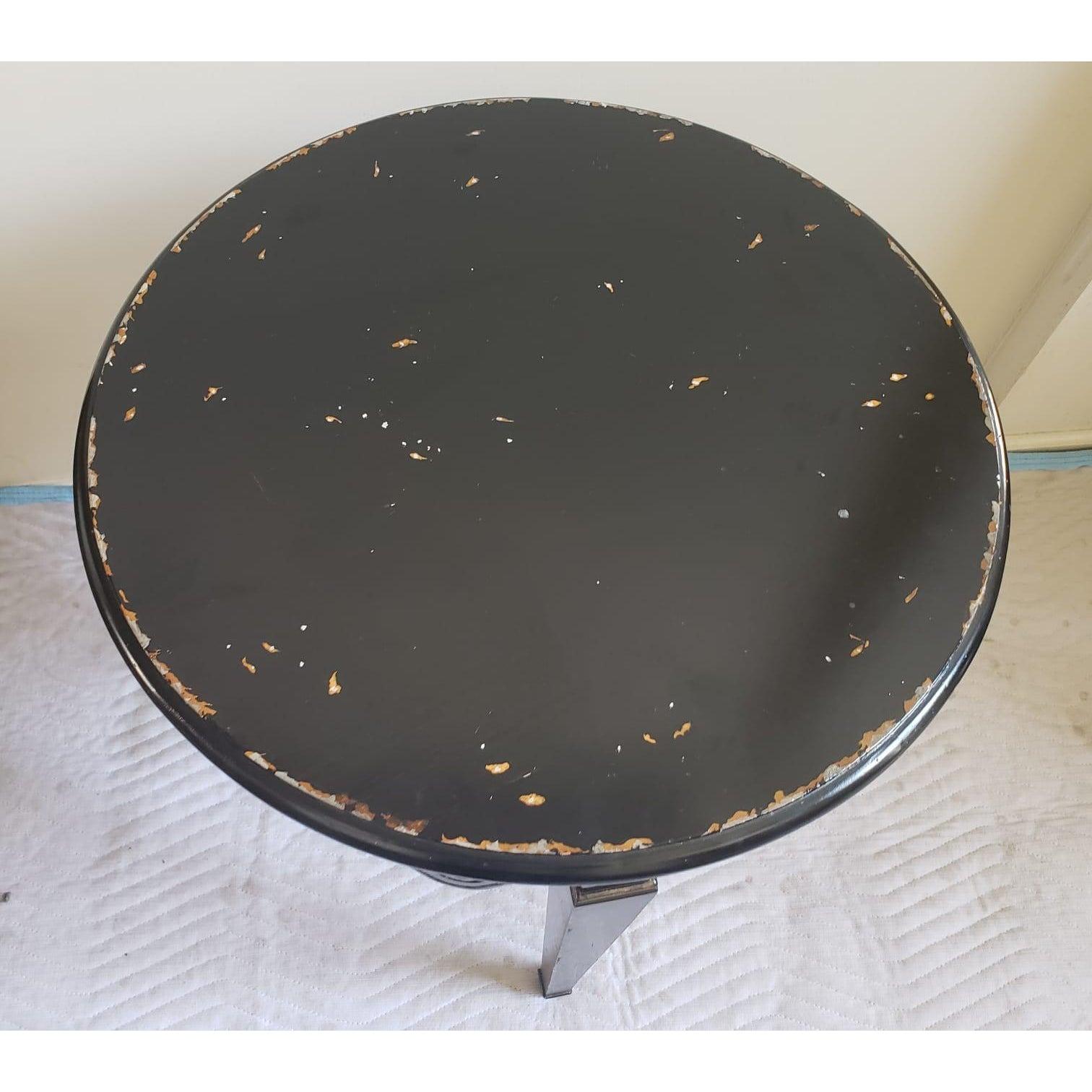 Mid-Century Modern Maitland Smith Occasional Distressed Painted Side Table Center Table For Sale