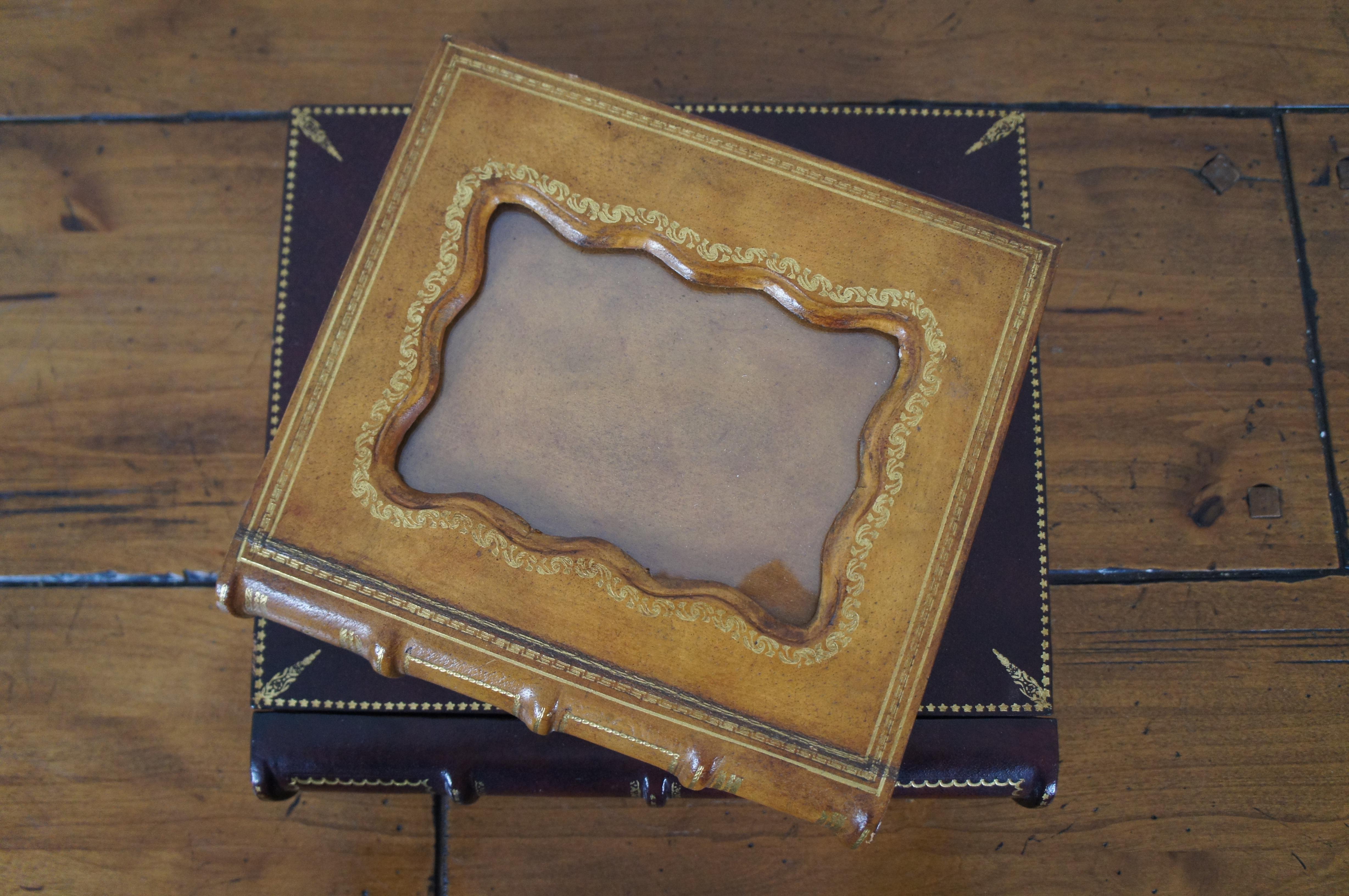 Maitland Smith Odyssey Degas Stapelbares Leder-Bücherregal mit Aktenschachtel im Angebot 6
