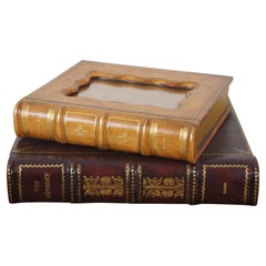 Maitland Smith Odyssey Degas Stacked Leather Book Picture Frame Keepsake Box