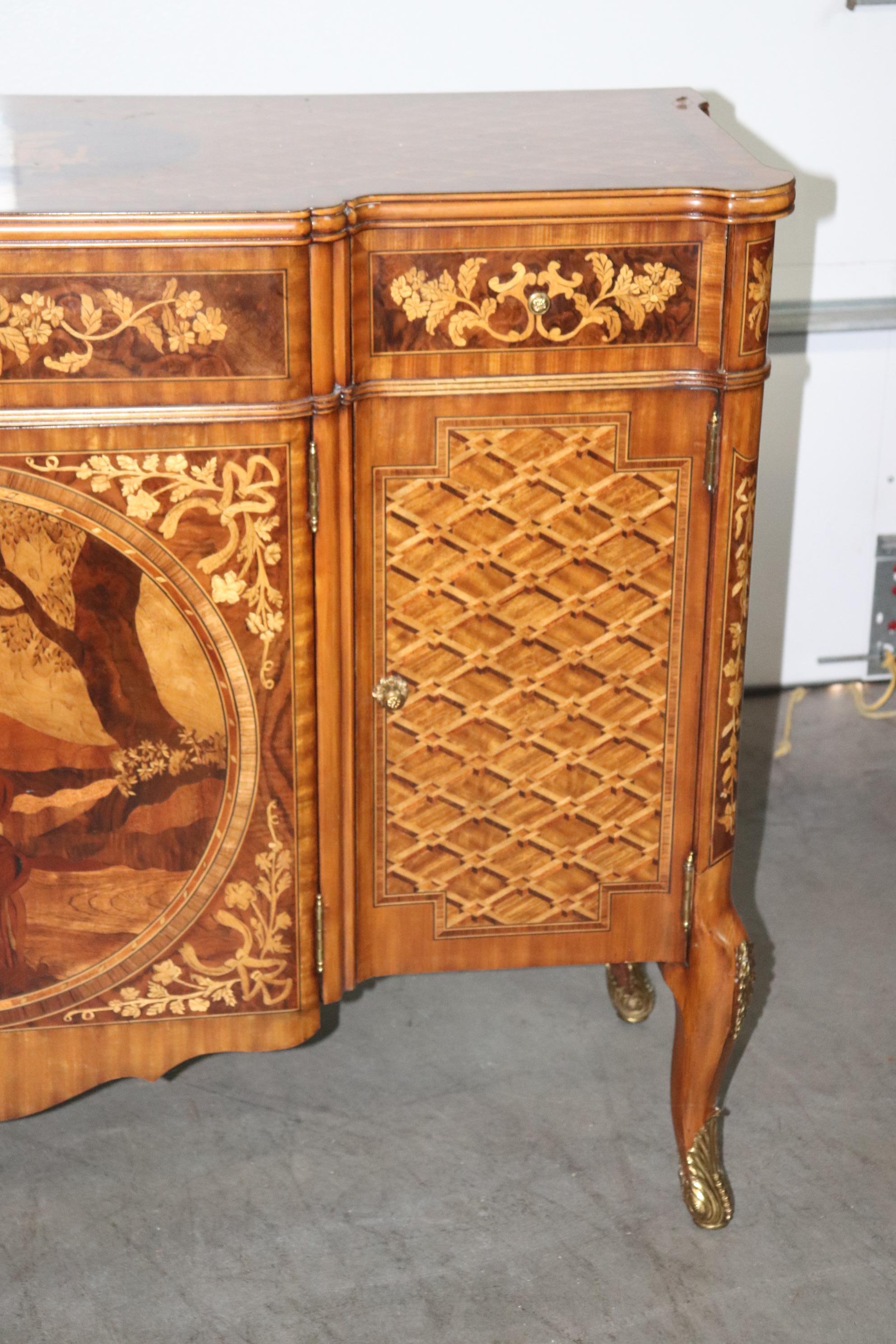 Contemporary Maitland Smith Optical Illusion Inlaid French Louis XV Style Grand Commode  For Sale