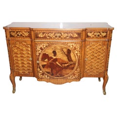 Maitland Smith Optical Illusion Inlaid French Louis XV Style Grand Commode 