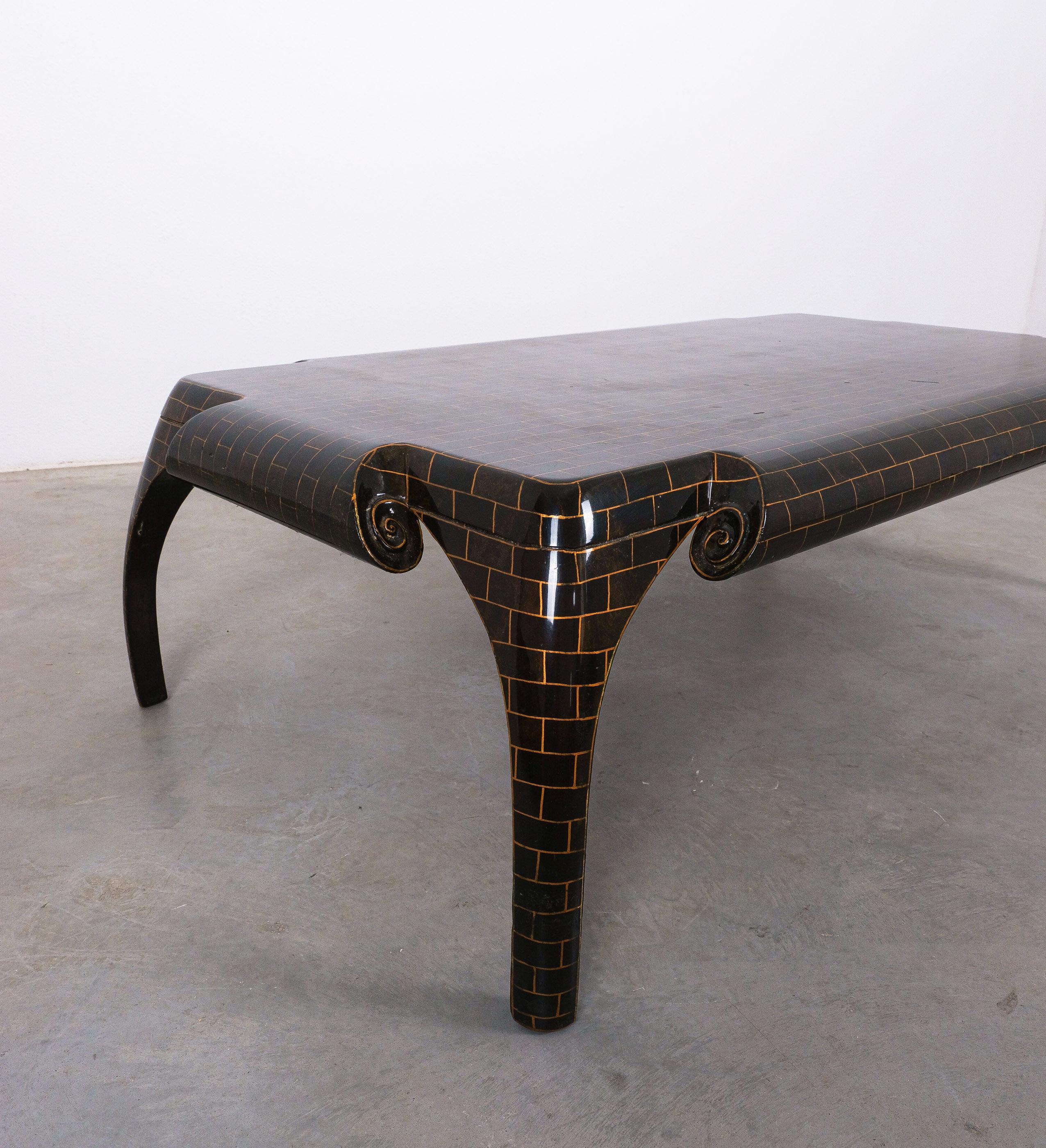 Grande table originale Maitland Smith de style chinoiserie surréaliste, 1970 Bon état - En vente à Vienna, AT