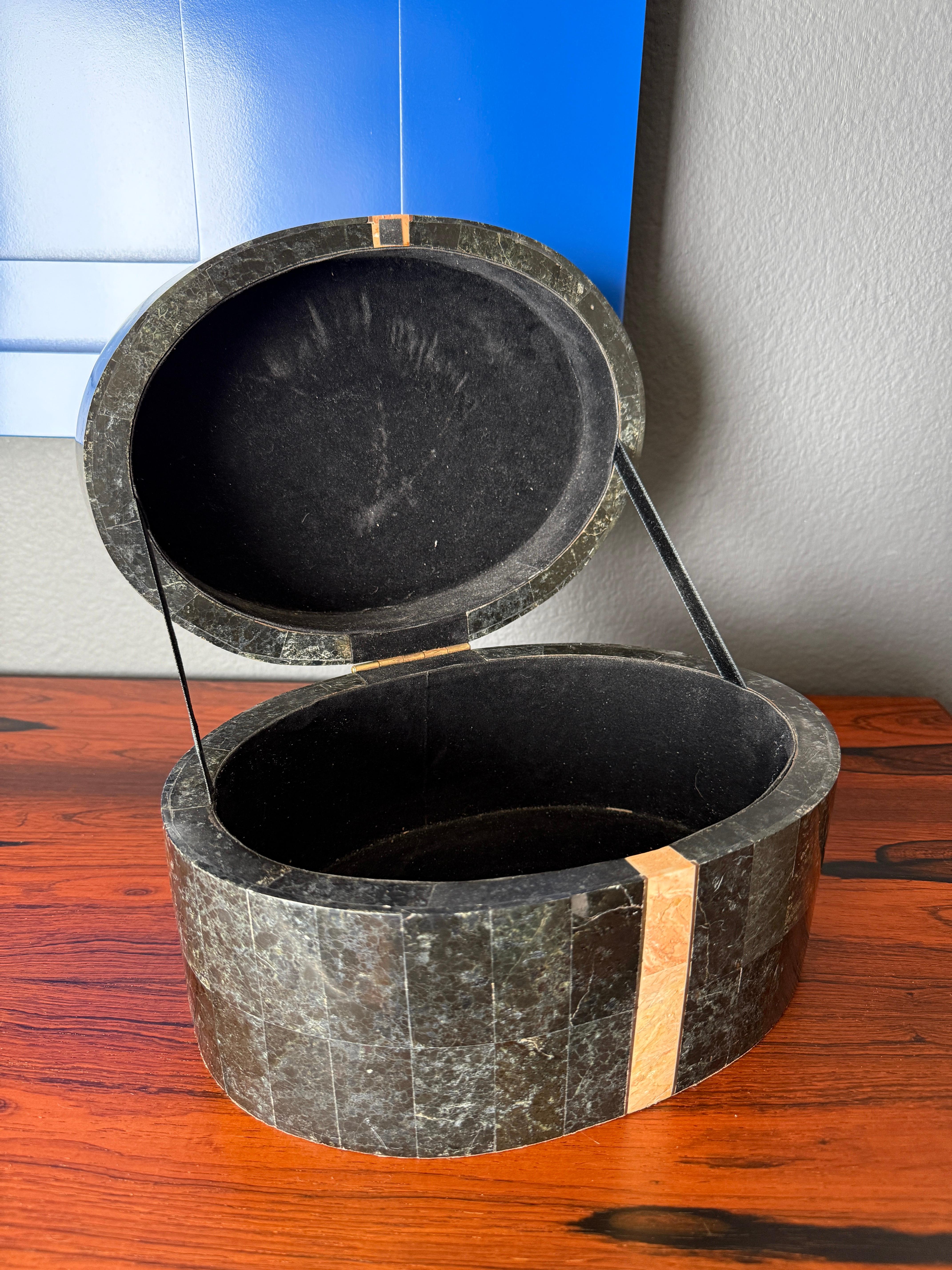 Maitland Smith Oval Jewelry Box For Sale 3