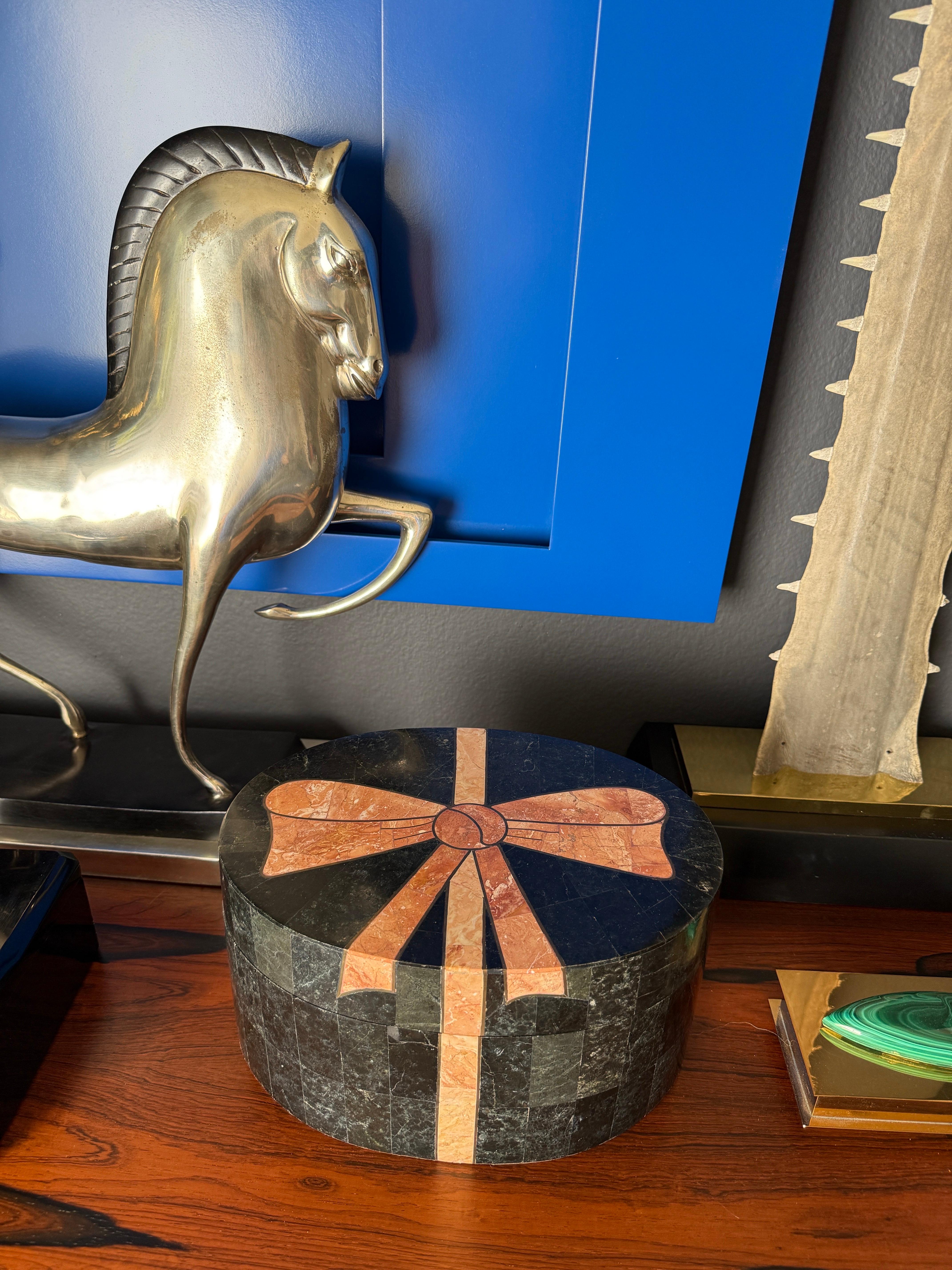Maitland Smith Oval Jewelry Box For Sale 9