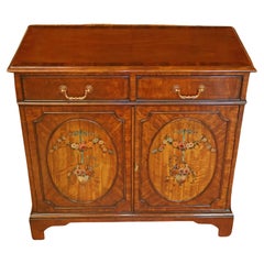 Maitland Smith Paint Decorated Mahogany Dresser Buffet Server Chest