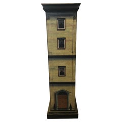 attributed Fornasetti  Painted Pedestal Fornasetti Style