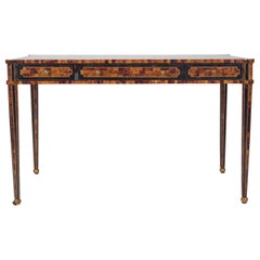 Maitland-Smith:: Partners Desk:: Faux Tortoiseshell Inlay:: États-Unis:: vers les années 1980