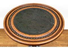 Maitland-Smith Pedestal Accent Table On Cast Iron Base