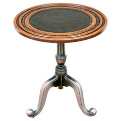 Maitland-Smith Pedestal Accent Table On Cast Iron Base